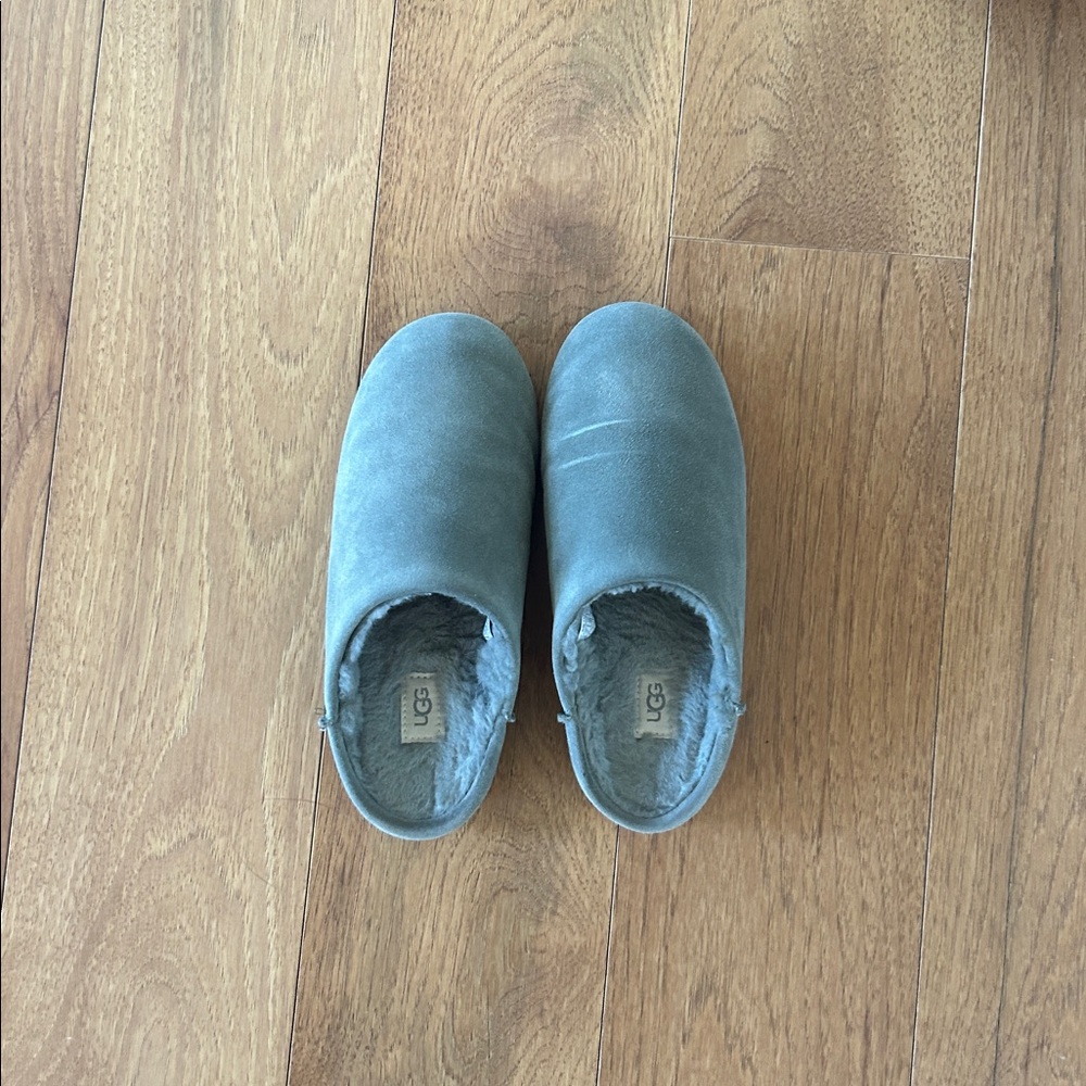 UGG Green Suede Slippers Women's Elea Slippers mosss green - Picture 7 of 9